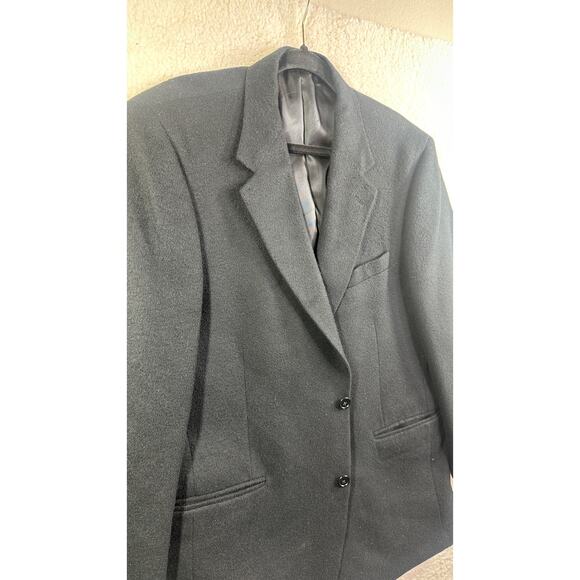 Palm Beach Camal Hair Black Two Button Sport Coat Measures a 44R - Picture 16 of 16